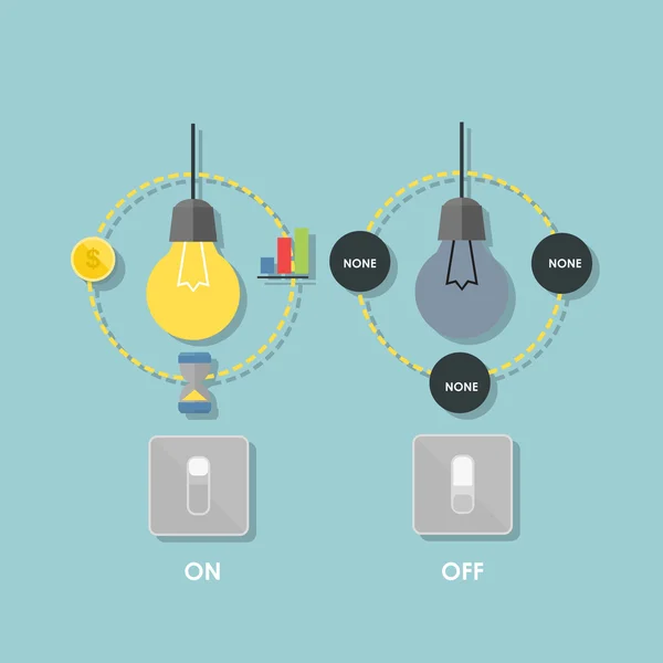 Illustrazione lampadine aziendali — Vettoriale Stock