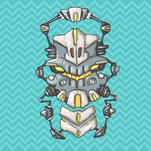 Illustration tête de robot — Image vectorielle