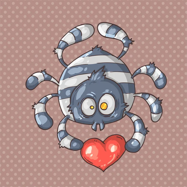 Людина-павук і серце — стоковий вектор