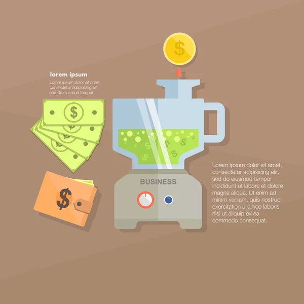 Pengar juicer element. infographic — Stock vektor
