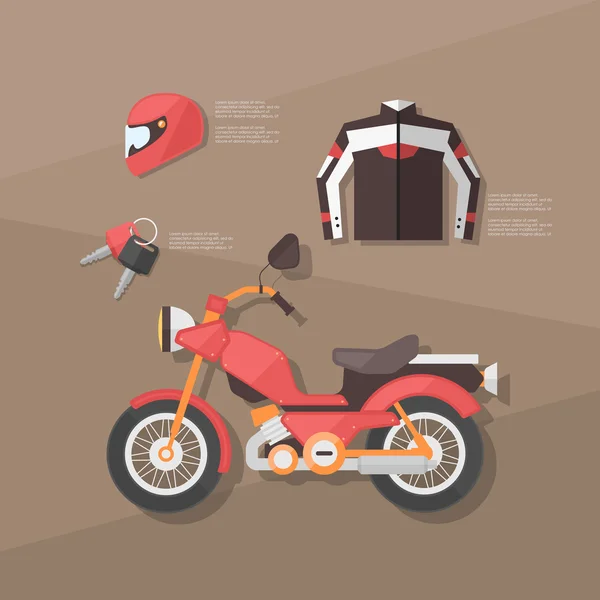 摩托车平插图 — 图库矢量图片