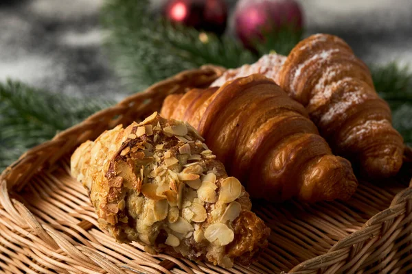 Kerstmis Gebakken Goederen Achtergrond Close — Stockfoto