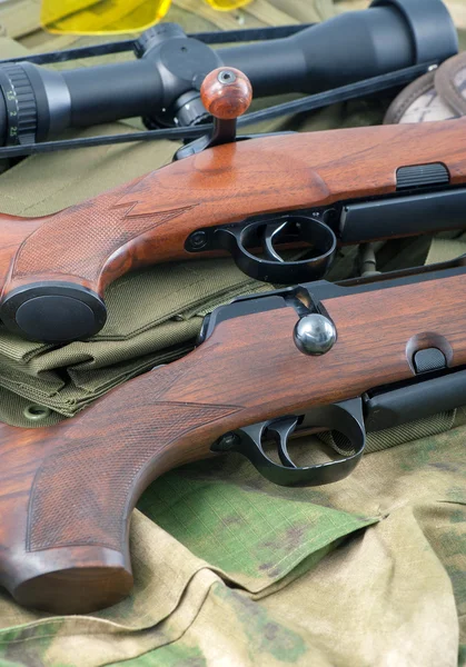 Different types of rifle guns — Stock Photo, Image