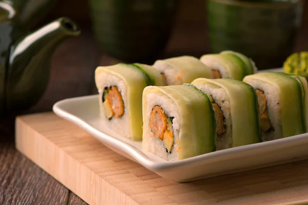 Japanese vegetarian sushi — Stock Photo, Image