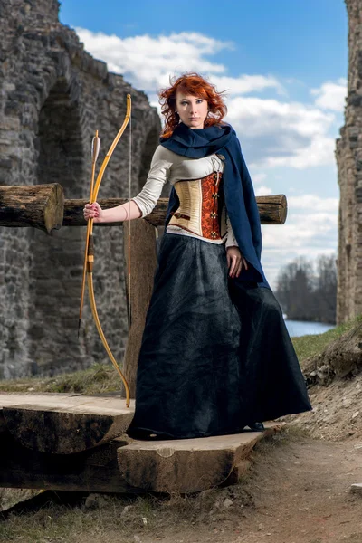 Ancient female archer — Stock Photo, Image