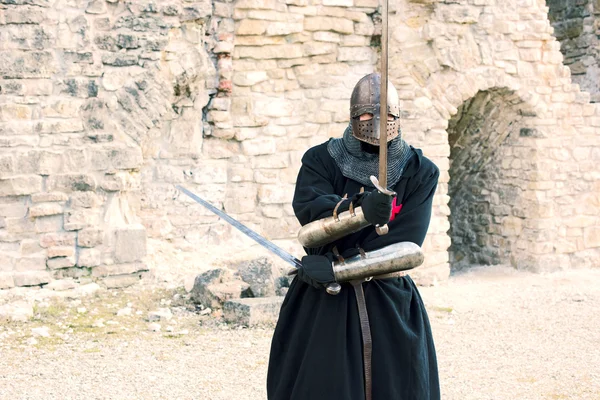 Ancient knight in armor — Stock Photo, Image