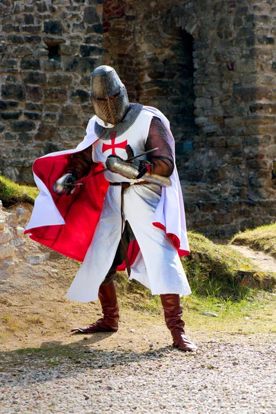 Ancient knight in armor Stock Image