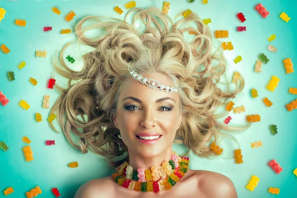 Beautiful  Princess of sweets — Stock Photo, Image