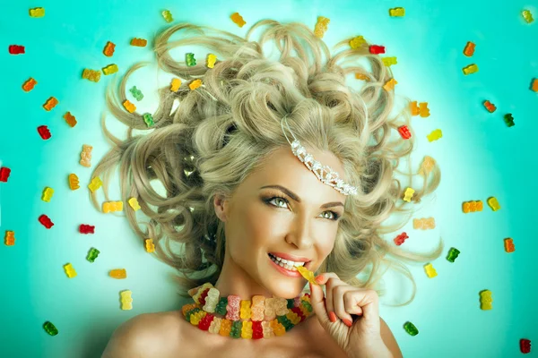 Beautiful  Princess of sweets — Stock Photo, Image