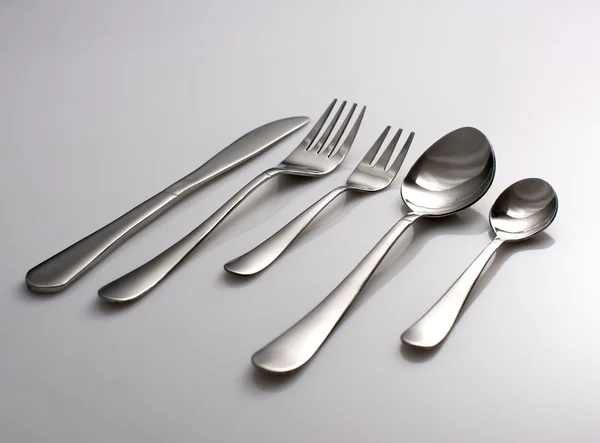 Juego de tenedor, cucharas y cuchillo — Foto de Stock