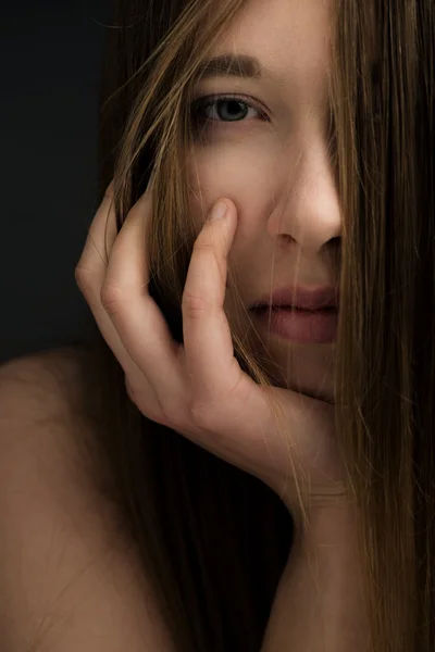 Young natural  girl — Stock Photo, Image