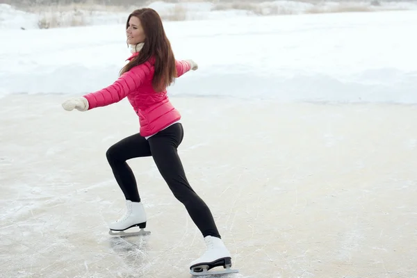 Young Figure skating woman — Stock Photo, Image