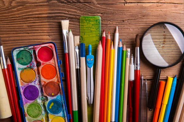 Verschillende school en art leveringen — Stockfoto