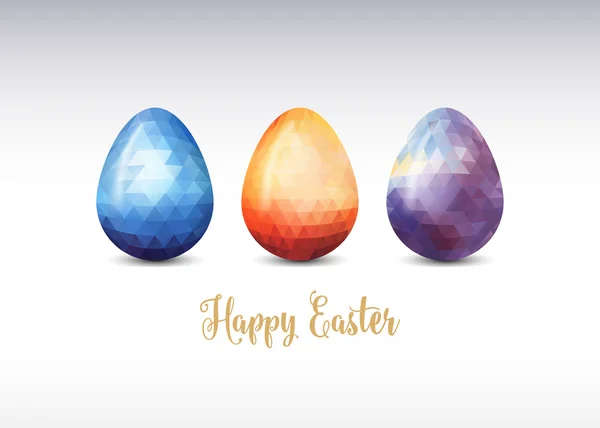 Värikäs pääsiäismunat onnittelukortti . — vektorikuva