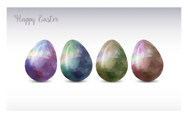 Renkli Paskalya yumurta tebrik kartı. — Stok Vektör