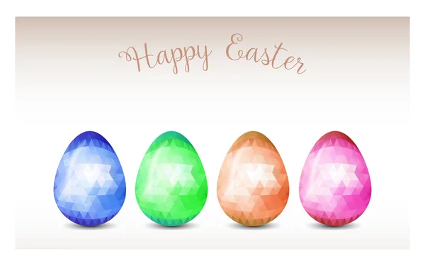 Colorful Easter eggs greeting card. — Stock Vector