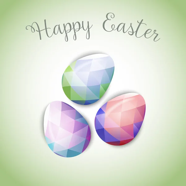 Colorful Easter eggs greeting card. — Stock Vector