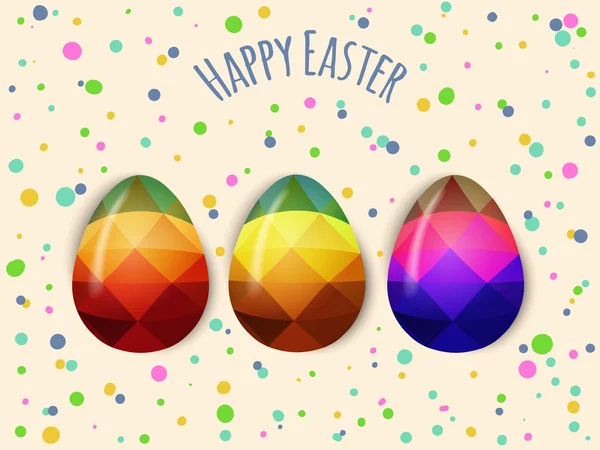 Kolorowe karty z pozdrowieniami jaja wielkanocne. — Wektor stockowy