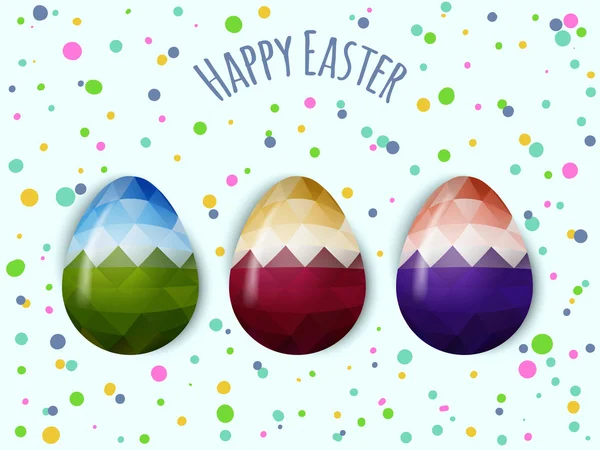 Värikäs pääsiäismunat onnittelukortti . — vektorikuva