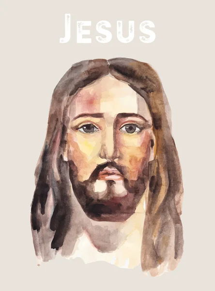 Visage de Jésus Christ — Image vectorielle