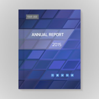 Yıllık rapor kapağı vektör çizim