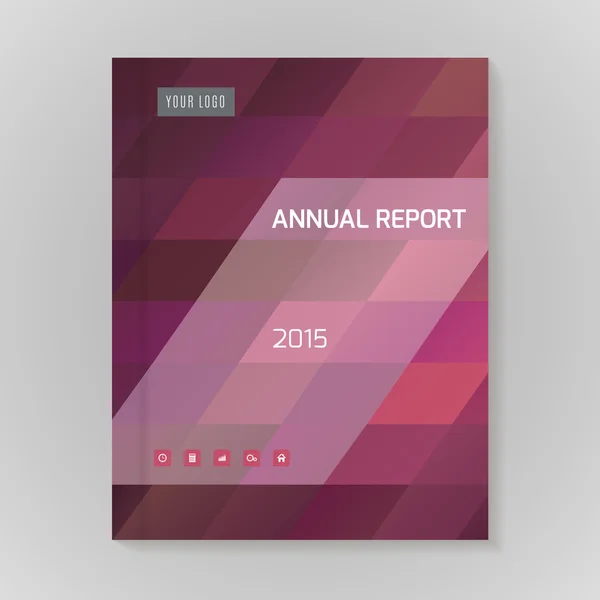 Annual Report Cover Template — Stock Vector