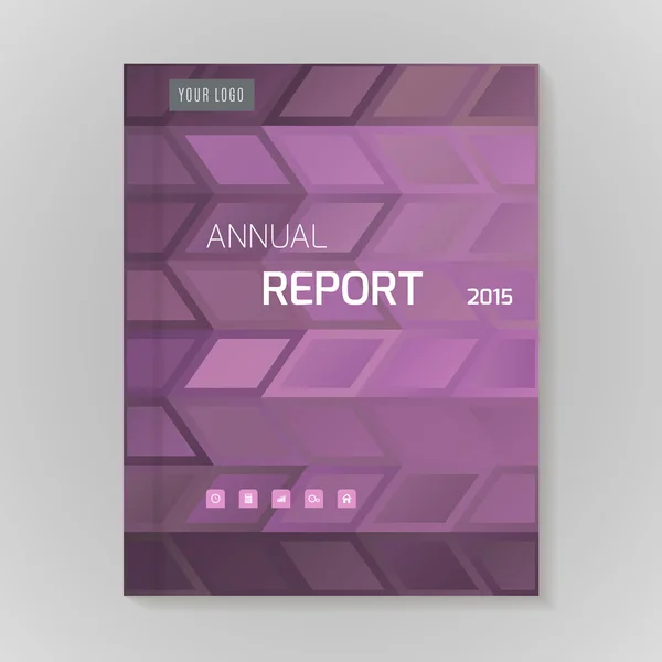 Modèle de couverture du rapport annuel — Image vectorielle