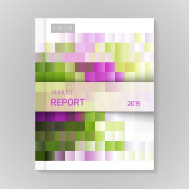 Yıllık rapor kapağı vektör çizim