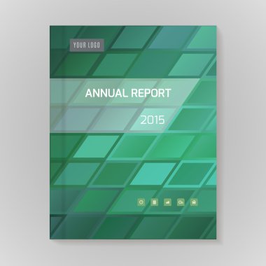 Yıllık rapor kapağı vektör çizim