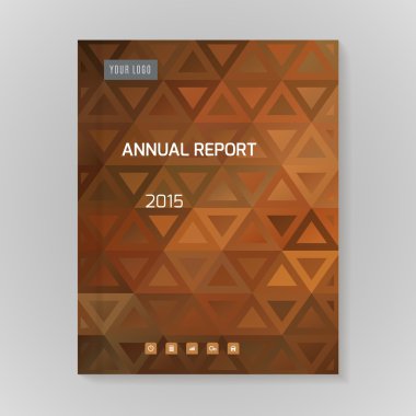 Yıllık rapor kapağı vektör çizim