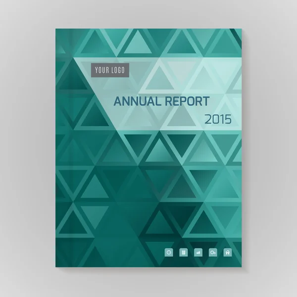 Annual Report Cover vector illustration — Stock Vector