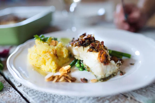 Zander fish fillet dish — Stock Photo, Image