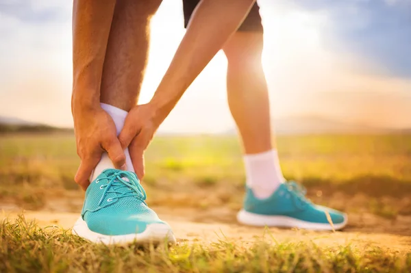 Muskelschmerzen beim Lauftraining — Stockfoto