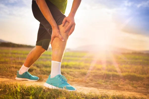 Douleurs musculaires et des jambes du coureur — Photo