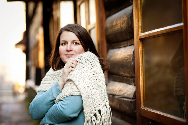 Fille en tricot vêtements — Photo