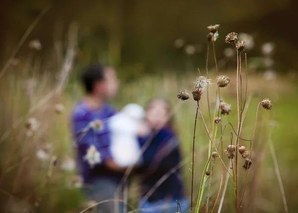 Familjen kopplar av tillsammans — Stockfoto