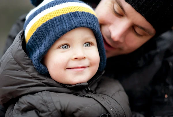 Far och hans lille son — Stockfoto