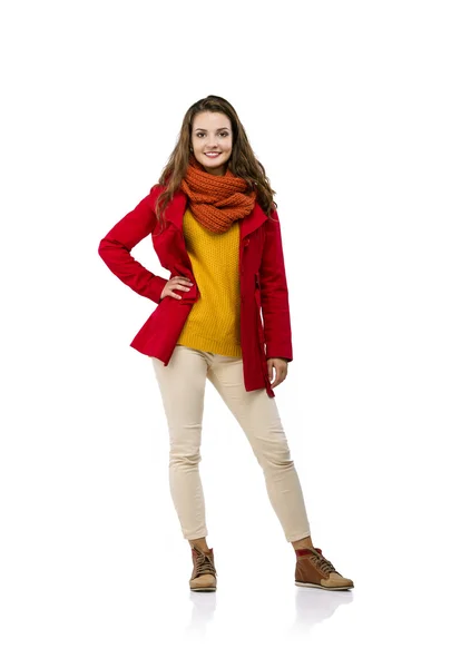 Girl in autumn clothes — Stock Photo, Image