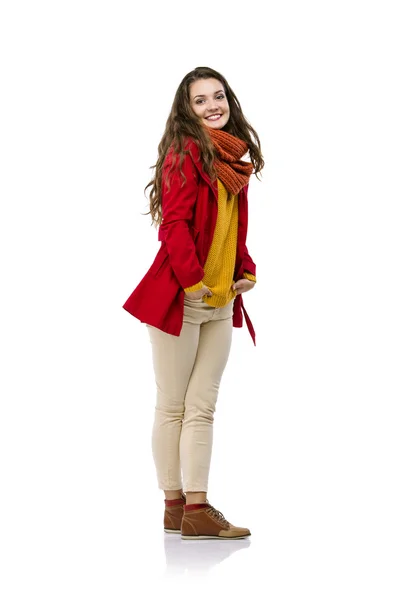Girl in autumn clothes — Stock Photo, Image