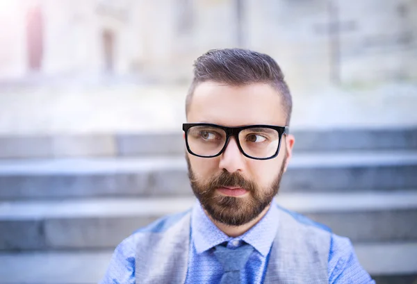 Homem de negócios em óculos — Fotografia de Stock