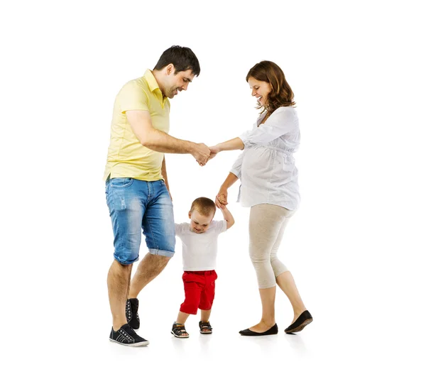 La famiglia balla insieme — Foto Stock