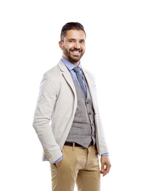 Sakallı modern iş adamı