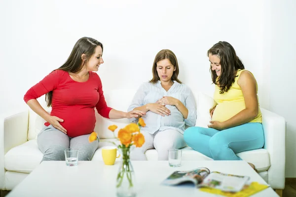 Pregnant women chatting — Stock Photo, Image