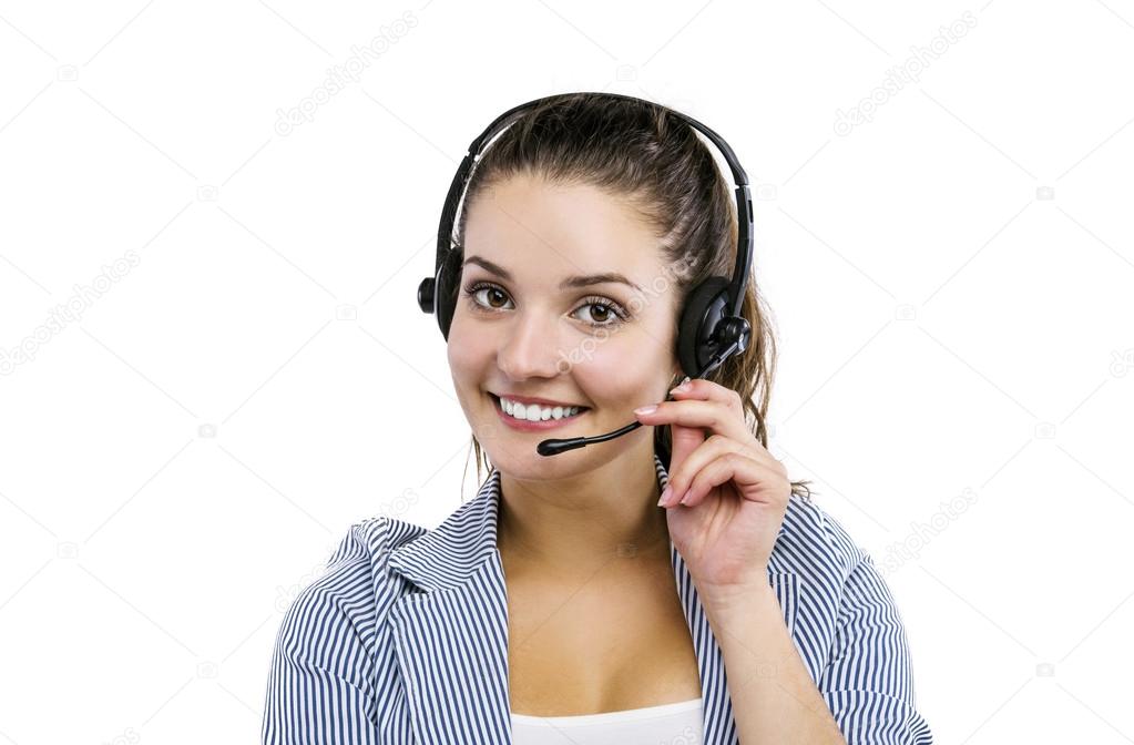 Woman customer service worker