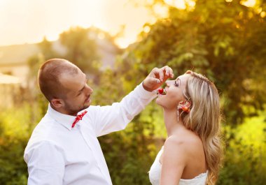 Gelin ve Damat Düğün günü zevk