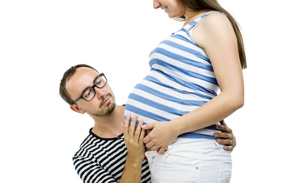 Jovem casal grávida — Fotografia de Stock