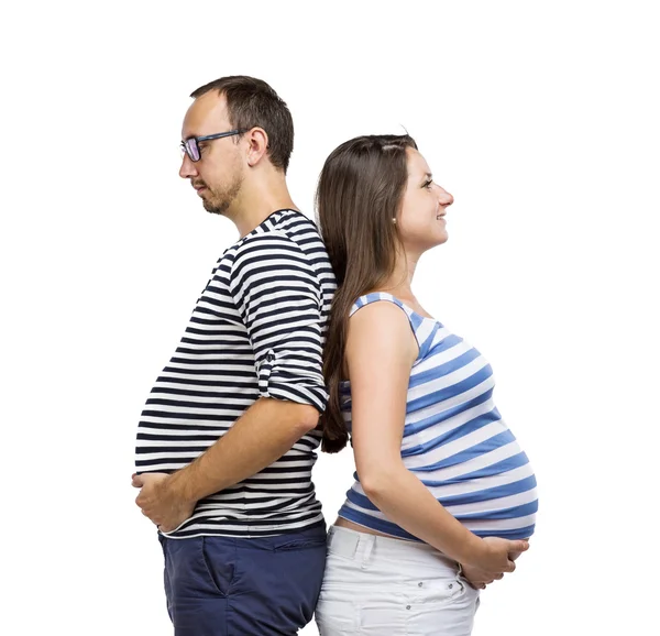 Молода пара вагітна — стокове фото