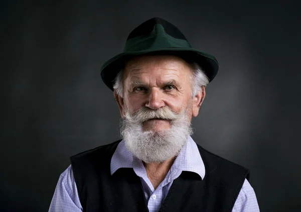 Old bearded bavarian man — Stock Photo, Image