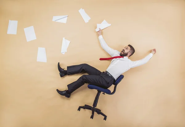 Handsome manager has an accident. — Stock Photo, Image