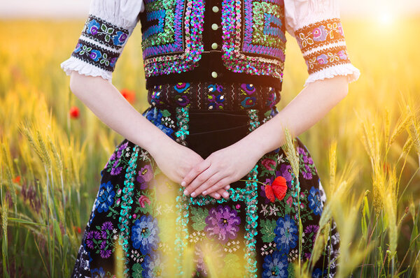 Detail of woman dress